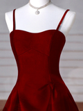 Chicmy-Cyber Monday Christmas party outfits Sexy Wine Red A-Line Straps Satin Long Burgundy Prom Dresses D087