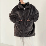 ChicMy-Fall Outfits -Autumn/Winter Coat Jacket INS Style Street Fashion Rabbit Fur Lapel Coat