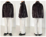 ChicMy-Fall Outfits -Autumn/Winter Coat Jacket INS Style Street Fashion Rabbit Fur Lapel Coat