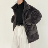 ChicMy-Fall Outfits -Autumn/Winter Coat Jacket INS Style Street Fashion Rabbit Fur Lapel Coat