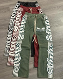 Chicmy-Hip-hop street striped letter print oversized baggy pants for men 2024 new style simple and versatile fashion trendy sweatpants