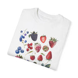 Chicmy-Aesthetic Fruit Berry Species Graphic T-shirt Fashion Cotton Tee Fruit Lover Blueberry Shirt with Cute Strawberry Cute Berry Top