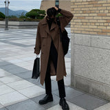 Chicmy-Trench coat Brand New Spring Trench Korean Men's Fashion Overcoat Male Long Windbreaker Streetwear Men Coat Outer Wear Clothing