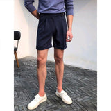 Chicmy-Winter Outfits Men chill guy Men's Summer Slim-fit British Suit Shorts Light Luxury Stylish Popular Clothes Leisure Streetwear Button-down Half-pants M-3XL