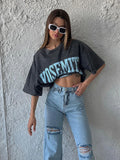 Chicmy-Hirsionsan Acid Washed T Shirt Women Vintage Cotton T-shirts Streetwear Soft Mineral Tees Girl Loose Luxury Brand Tops Y2k