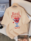 Chicmy-Real Fresh Cherry Fruit Cup Design Tee Shirts Female Comfortable Cotton T Shirt Fashion Casual Clothes Soft Street Short Sleeve