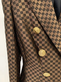 Chicmy-HIGH STREET Newest 2025 SS Designer Jacket Women's Double Breasted Slim Fitting Monogram Jacquard Blazer