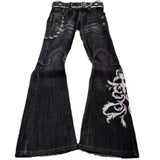 Chicmy-New High Waist Harajuku Loose Embroidered Women Jeans with Rock Punk Style Y2K Micro La Retro Wide Leg Pants