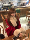 Chicmy-Christmas Party Dresses Winter Red Warm Christmas Two Piece Set Women Korean Fashion Sweet Skirt Suit Female Long Sleeve Vintage New Year Set 2024 New