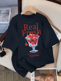 Chicmy-Real Fresh Cherry Fruit Cup Design Tee Shirts Female Comfortable Cotton T Shirt Fashion Casual Clothes Soft Street Short Sleeve