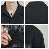 CHICMY-Niche Patchwork Shirts for Men Long Sleeve Business Casual Men's Shirts 2024 Spring New Advanced Printed Loose Linen Shirts Men