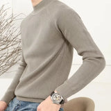 Chicmy-Winter Outfits Men chill guy Autumn Clothing Men's Luxury Knitted Pullover Sweater Casual Korean Solid Color Long Sleeve Basic Shirt Leisure Slim Knitwear