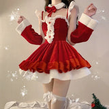 Chicmy-Christmas Party Dresses Red Korean Sexy Christmas Set Women Winter Slim Female Clothing Sets New Year 2024 Bow Designer Casual Party Mini Dresses Sets