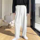 ChicMy-Fall Outfits -Popular Business Pants Loose Workwear Solid Sewn Spring Autumn Mid-Waist Straight Wide Leg Casual Trousers