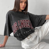 Chicmy-Hirsionsan Acid Washed T Shirt Women Vintage Cotton T-shirts Streetwear Soft Mineral Tees Girl Loose Luxury Brand Tops Y2k