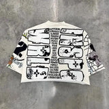 ChicMy- Streetwear y2k 90s Fashion Y2K Fashion Personaliz Print All-over Irregular Graphic T-shirt Harajuku Hip Hop Gothic Oversized TShirt Men Street Short Sleeve