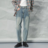 Chicmy-Winter Outfits Men chill guy Men's Luxury Korean Style Fitting Well High Waist Denim Pants Fashion Solid Color Retro Premium Elegant Leisure Popular Trousers