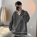 ChicMy-Fall Outfits -Men's Outfits Autumn Clothing Men's Light Luxury Knitted Hooded Cardigan Sweatercoat Korean Vintage Zipper Long Sleeve Hoodie Knitwear New