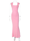 Chicmy-Christmas Party Dresses Dulzura Lace Up Backless Pink Long Dress For Women Bodycon Sexy Slim Strap Maxi Dress Party Elegant Birthday Evening Outfits