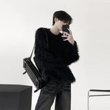 Chicmy-Winter Outfits Men chill guy Autumn Clothing Men's Luxury Chic Mink Wool Knitted Sweater Korean Vintage Popular Zipper Long Sleeve Loose Stylish Knitwear