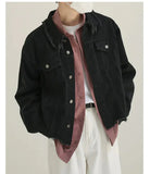 ChicMy-Fall Outfits -Autumn/Winter Coat Jacket INS Style Street Fashion Short Raw Edge Denim Jacket