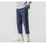 Chicmy- Spring Drawstring Cotton Elastic Waist Pants