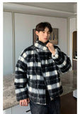 ChicMy-Fall Outfits -Autumn/Winter Coat Jacket INS Style Street Fashion Stand Collar Plaid Padded Coat