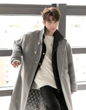 ChicMy-Fall Outfits -Autumn/Winter Coat Jacket INS Style Street Fashion Stitched Long Two-piece Wool Coat