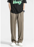 Chicmy- Straight Ice Silk Drape Casual Pants