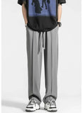 Chicmy- Straight Ice Silk Drape Casual Pants