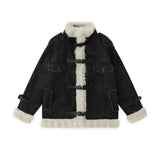 ChicMy-Fall Outfits -Autumn/Winter Coat Jacket INS Style Street Fashion Suede Stand-Collar Cotton Fur Jackets