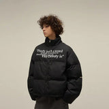 ChicMy-Fall Outfits -Autumn/Winter Coat Jacket INS Style Street Fashion Text Print Cotton Down Jacket