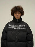 ChicMy-Fall Outfits -Autumn/Winter Coat Jacket INS Style Street Fashion Text Print Cotton Down Jacket