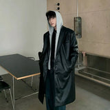 ChicMy-Fall Outfits -Autumn/Winter Coat Jacket INS Style Street Fashion Two-piece Hooded Faux Leather Coat