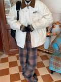 ChicMy-Fall Outfits -Autumn/Winter Coat Jacket INS Style Street Fashion White Full Zip Jacket