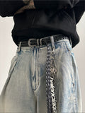 Chicmy- Wide Leg Distressed Denim Pants