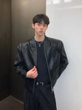 ChicMy-Fall Outfits -Autumn/Winter Coat Jacket INS Style Street Fashion Zipper Leather Motorcycle Jacket