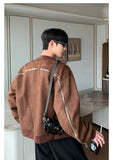 ChicMy-Fall Outfits -Autumn/Winter Coat Jacket INS Style Street Fashion Zipper Velvet Suede Baseball Jacket