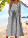 Chicmy- Jersey Casual Asymmetrical Loose Dress