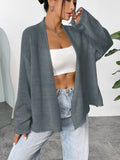 Chicmy-Winter Outfits Women's Solid Loose Casual Open Front Light Weight Cardigan Sweater