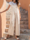 CHICMY- Retro Solid Buttoned Pocket Jumpsuit