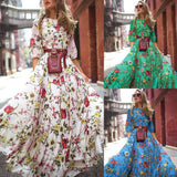 Chicmy-new fashion trend Women's  Fashion Printed Chiffon Vacation Dress