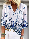 Chicmy- Floral print V-neck top