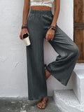 Chicmy- Loose Plain Casual Drawstring Pants