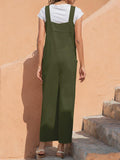 CHICMY- Retro Solid Buttoned Pocket Jumpsuit