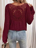 Chicmy- Knitted Crochet Casual Loose T-Shirt