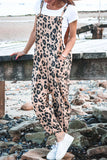 CHICMY- Casual College Leopard Patchwork Loose Jumpsuits(5 Colors)