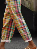 Chicmy- Plaid Loose Casual Pants