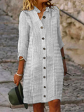 Chicmy- Loose Casual Striped Shirt Dress