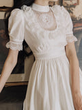 Chicmy-Vintage Fairytale White Lace Ruffle Sweet Lolita Dress